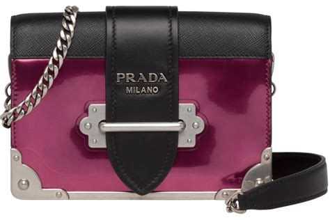 prada cahier metallic chain pink|Cahier chain leather handbag Prada Pink in Leather .